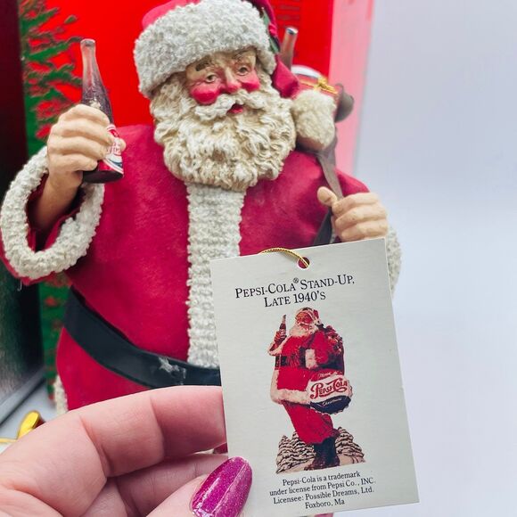 Vintage Clothique Possible Dreams Santa Claus Pepsi Cola Bottle Cap Figure 1989 - Picture 10 of 12